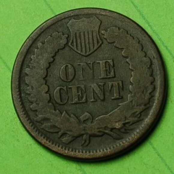 ๐1865 Indian Head Cent Penny 1c Lot X37๐  SEMI KEY DATE - RARE FIND - Picture 2 of 2